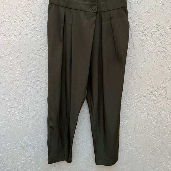 J crew army green trench sleeveless jumpsuit size 0 - Picture 3 of 8